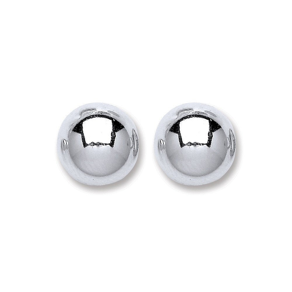 Silver Ball Stud 10mm Earrings - Fine Ring - Certified Authentic - Swiss Made - UK Stock – Luxury Jewellery by Imperia